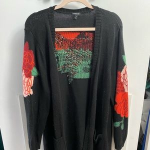 Torrid long length rose sweater